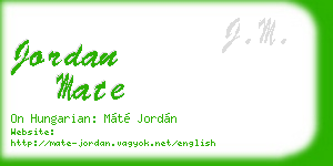 jordan mate business card