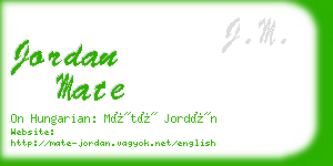 jordan mate business card